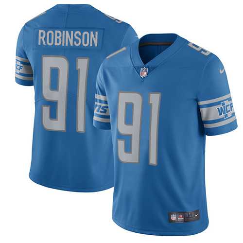 Nike Detroit Lions #91 A'Shawn Robinson Blue Team Color NFL Vapor Untouchable Limited Jersey,We sell and wholesale Nike Detroit Lions #91 A'Shawn Robinson Blue Team Color NFL Vapor Untouchable Limited Jersey on line form chian!